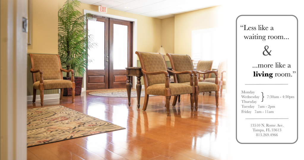 Reception area of DeMarsh & Rocha Family Dentistry